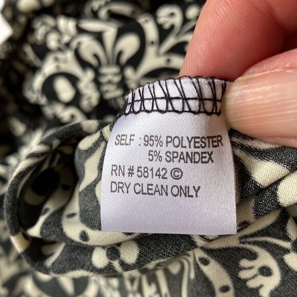 London Time Black/White Wrap Style Dress Size 6 - Picture 8 of 13